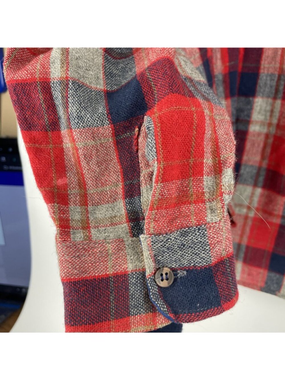 Vintage Polo Ralph Lauren Wool Flannel Shirt – Men’s XL Plaid Button-Down 90s - Picture 3 of 6